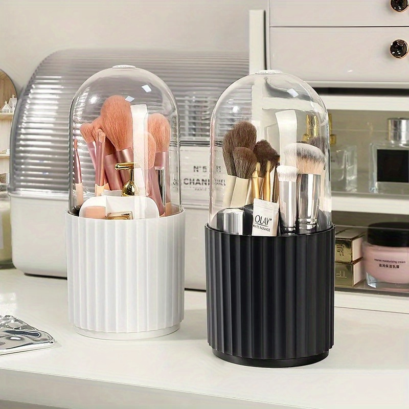 Beauty Makeup Desk - Makeup Brush Holder with Lid 360
