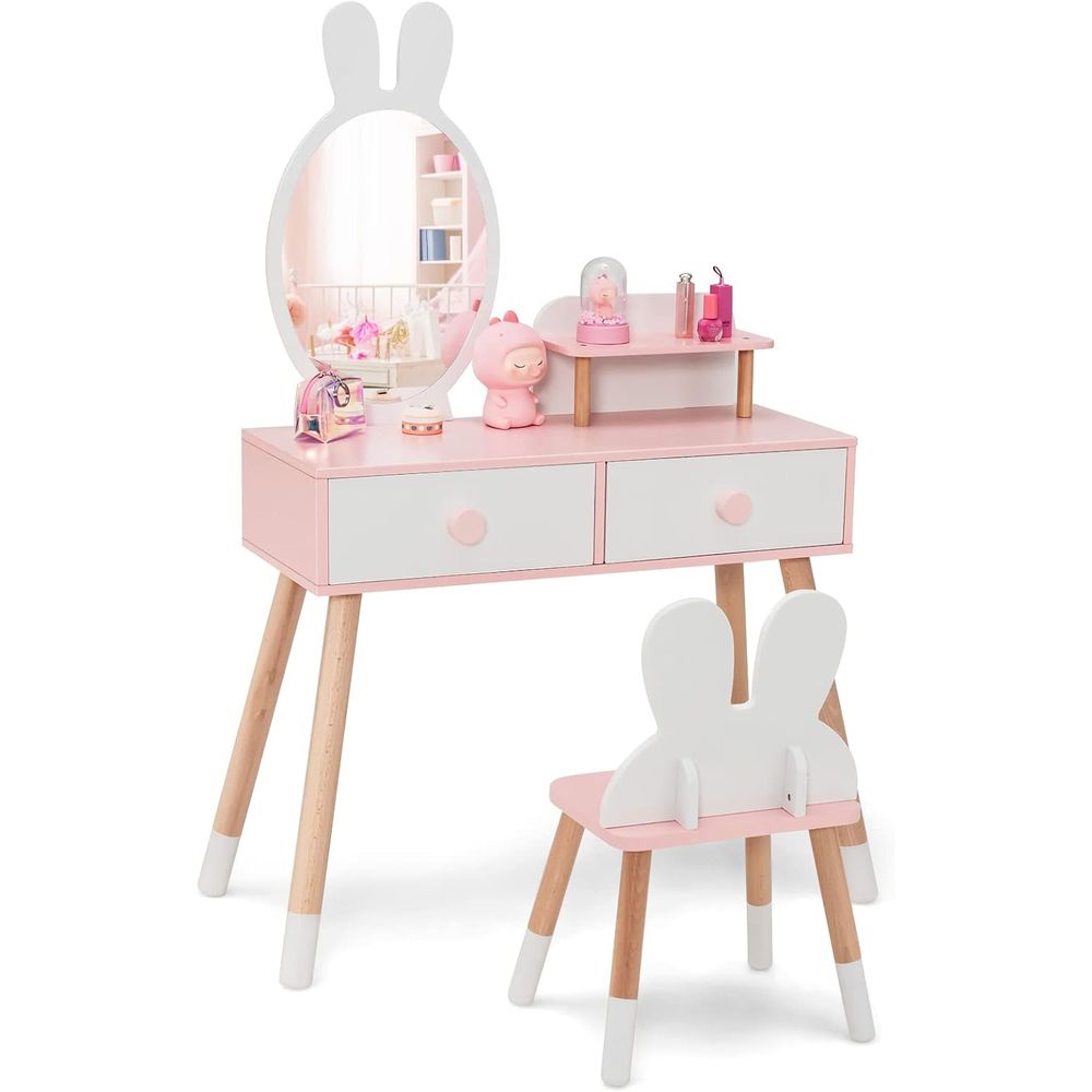 EY Kids Vanity, Rabbit Themed  - Beauty Makeup For Kids 评论和价格