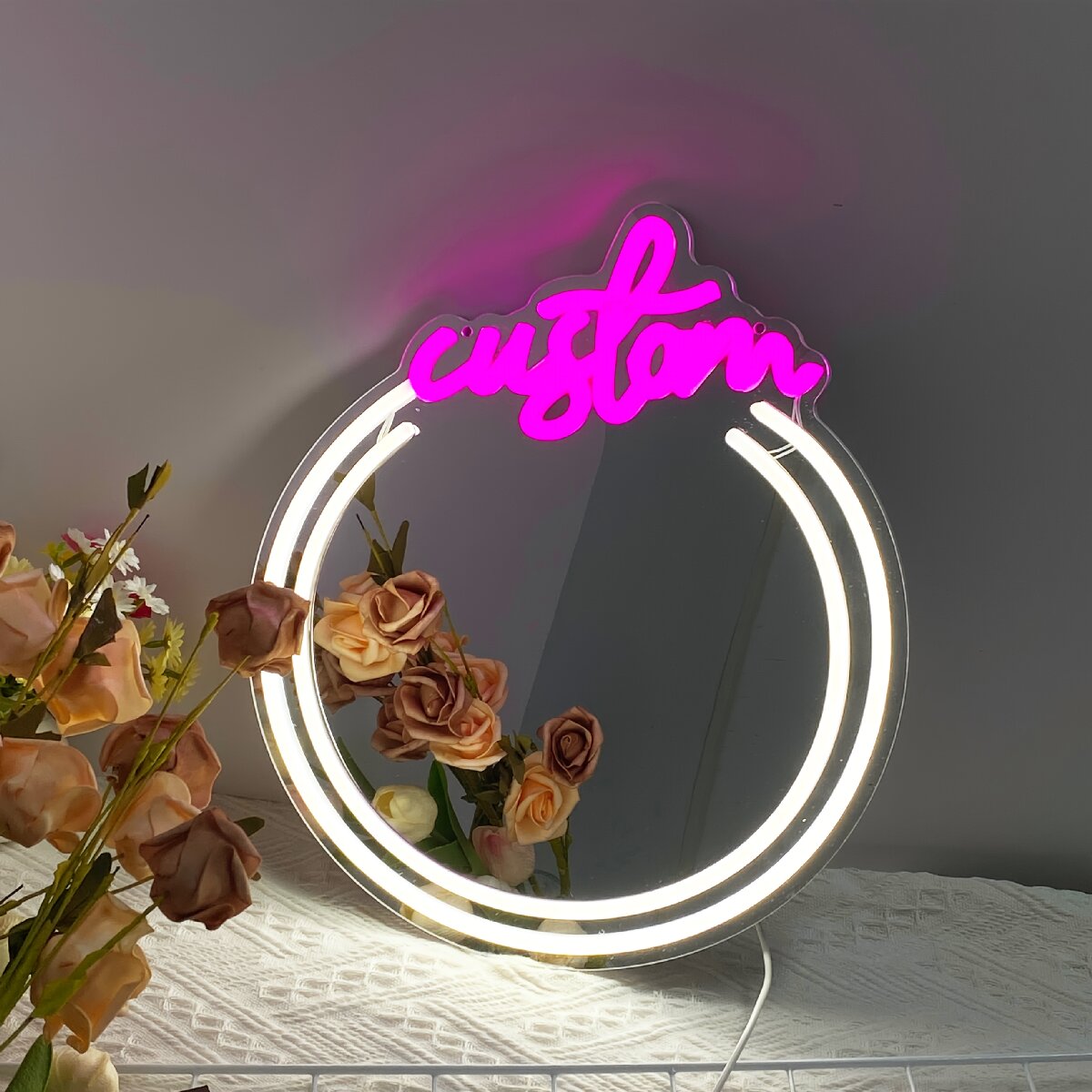 Custom Mirror Neon Signs, for  - Makeup Beauty Lounge 评论和价格