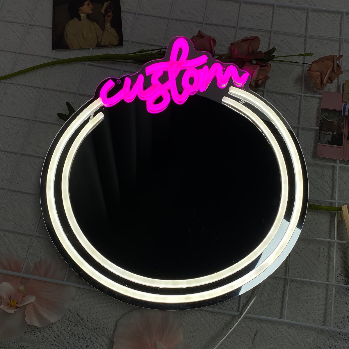 Custom Mirror Neon Signs, for  - Makeup Beauty Lounge 评论和价格