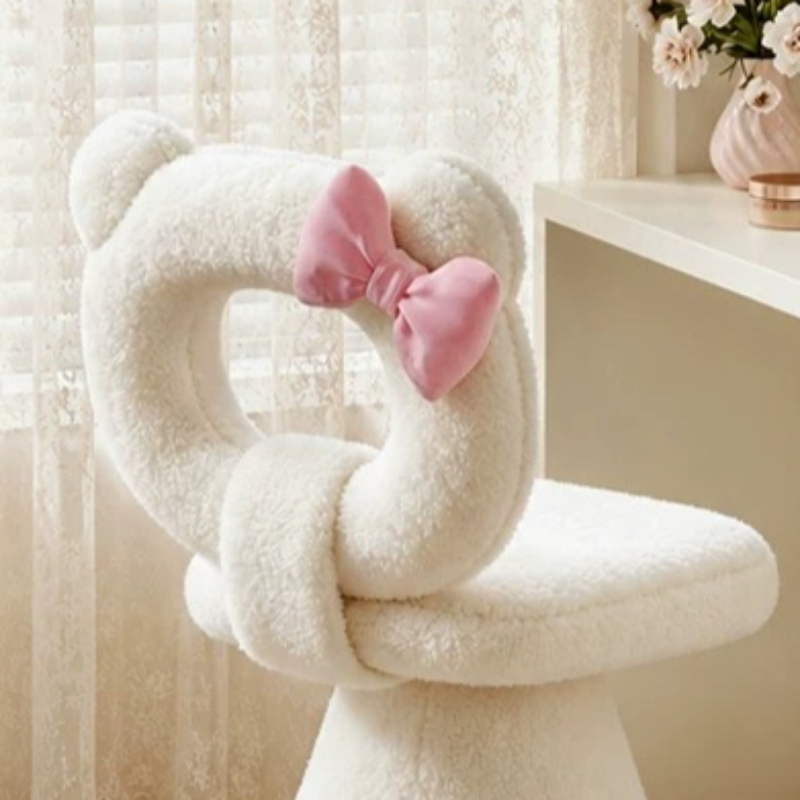 Bow Dressing Vanity Stool Pink - Beauty No Makeup 评论和价格