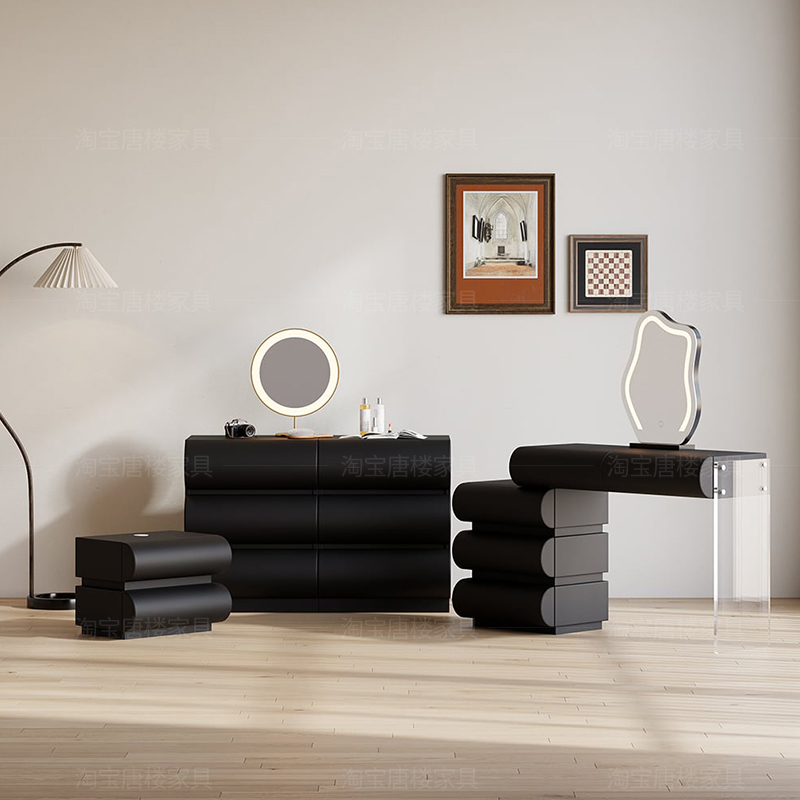 Modern Wood Vanity Table Vinta - Makeup Beauty Lounge 评论和价格