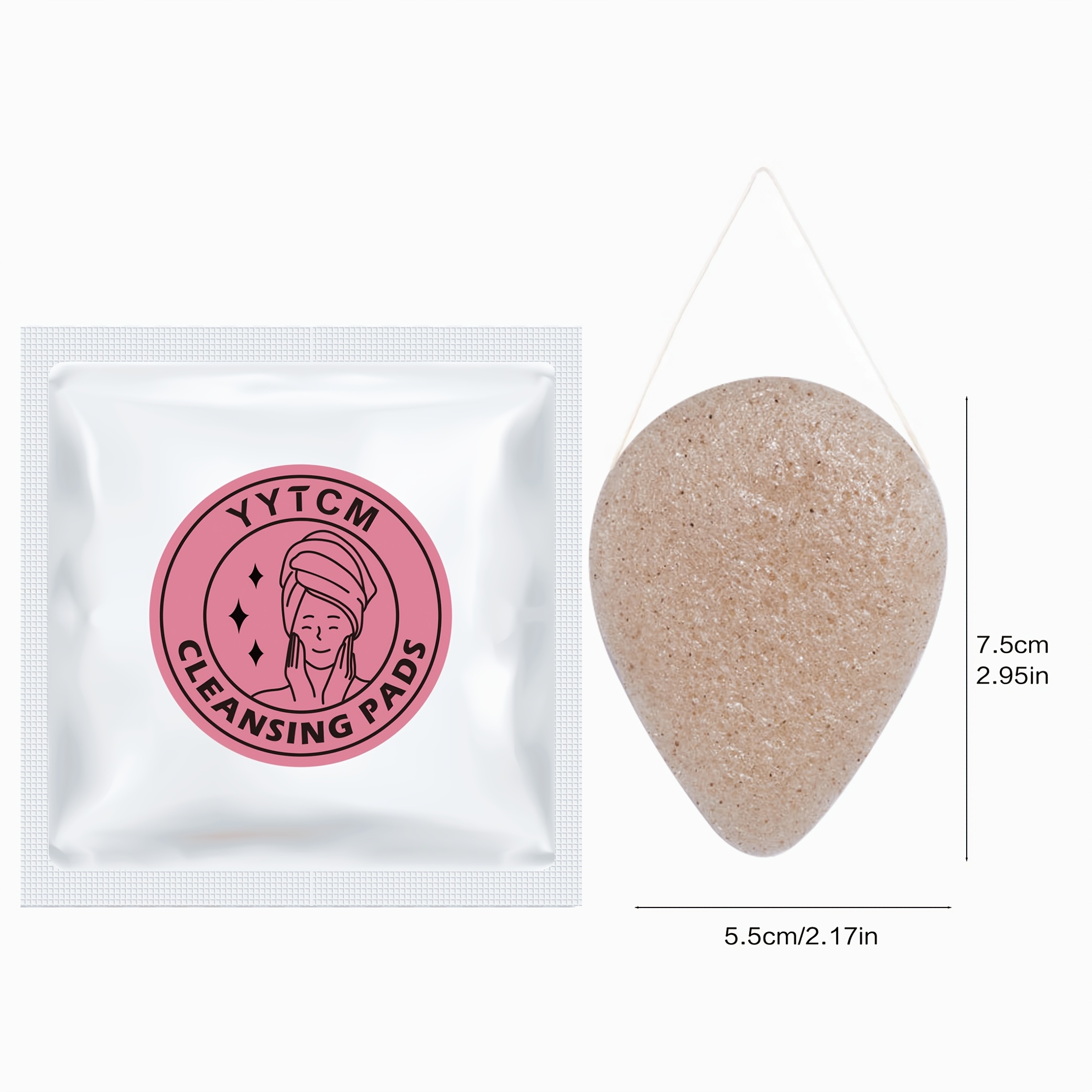 Walnut Seed Konjac Face Sponge - Cosmetic Sponge 评论和价格