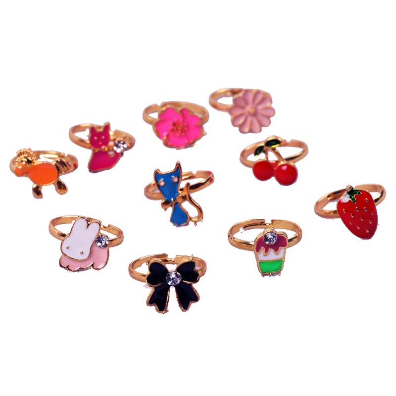 10/20 pcs Children Cute Ring A - Beauty Makeup For Kids 评论和价格