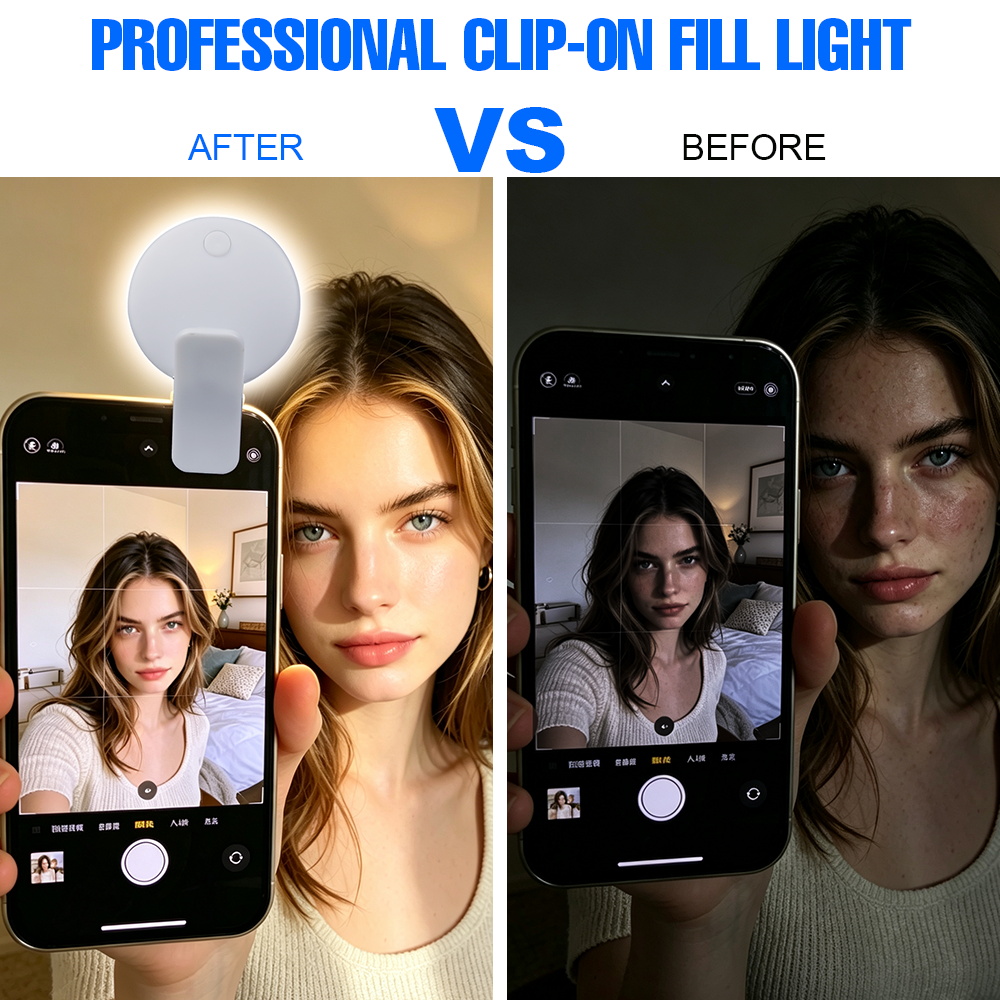 Clip On Selfie Fill Light Rech - Beauty No Makeup 评论和价格