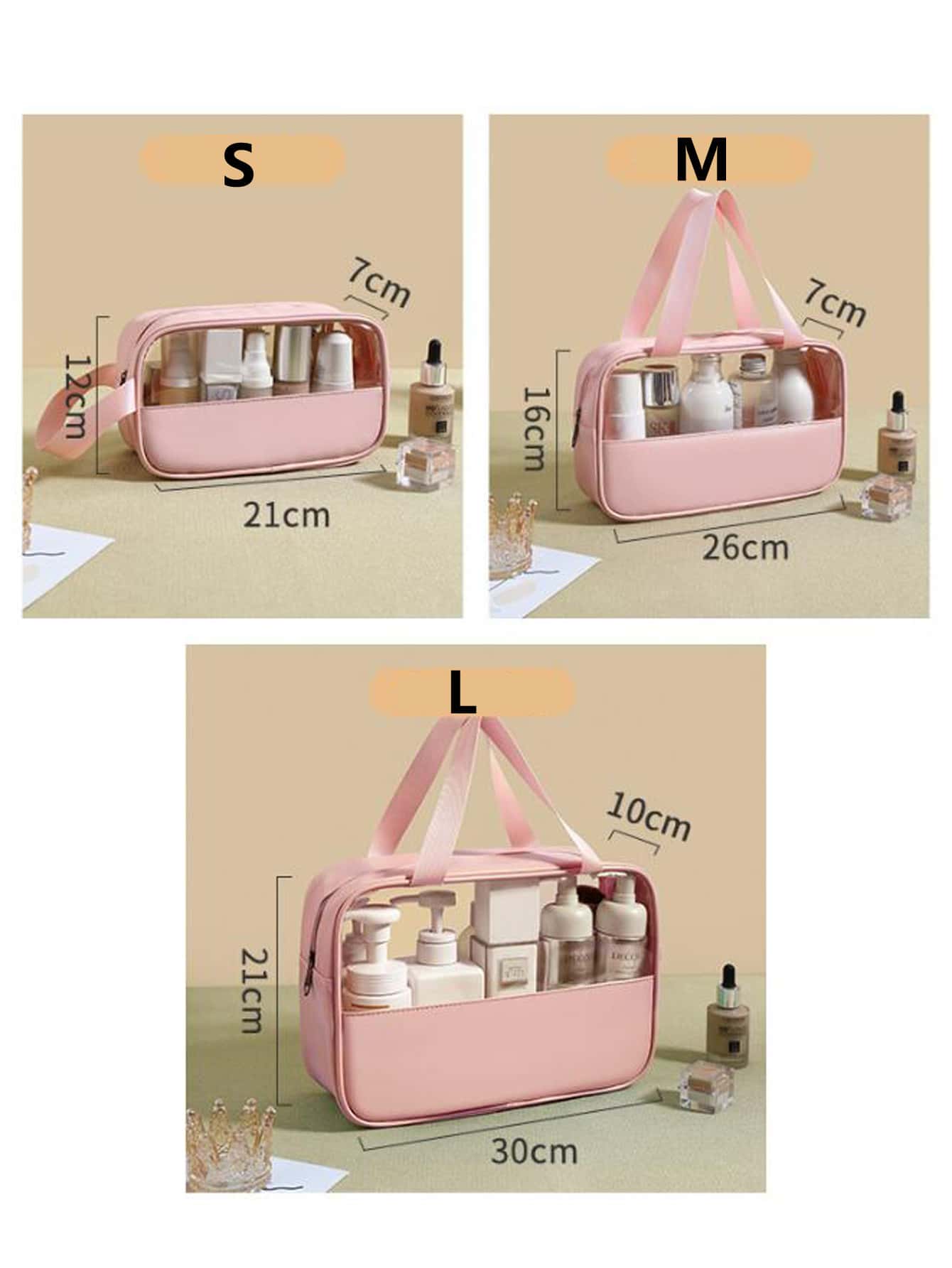 3Pcs/Set Cosmetic Bag  Organiz - Your Beauty Makeup 评论和价格