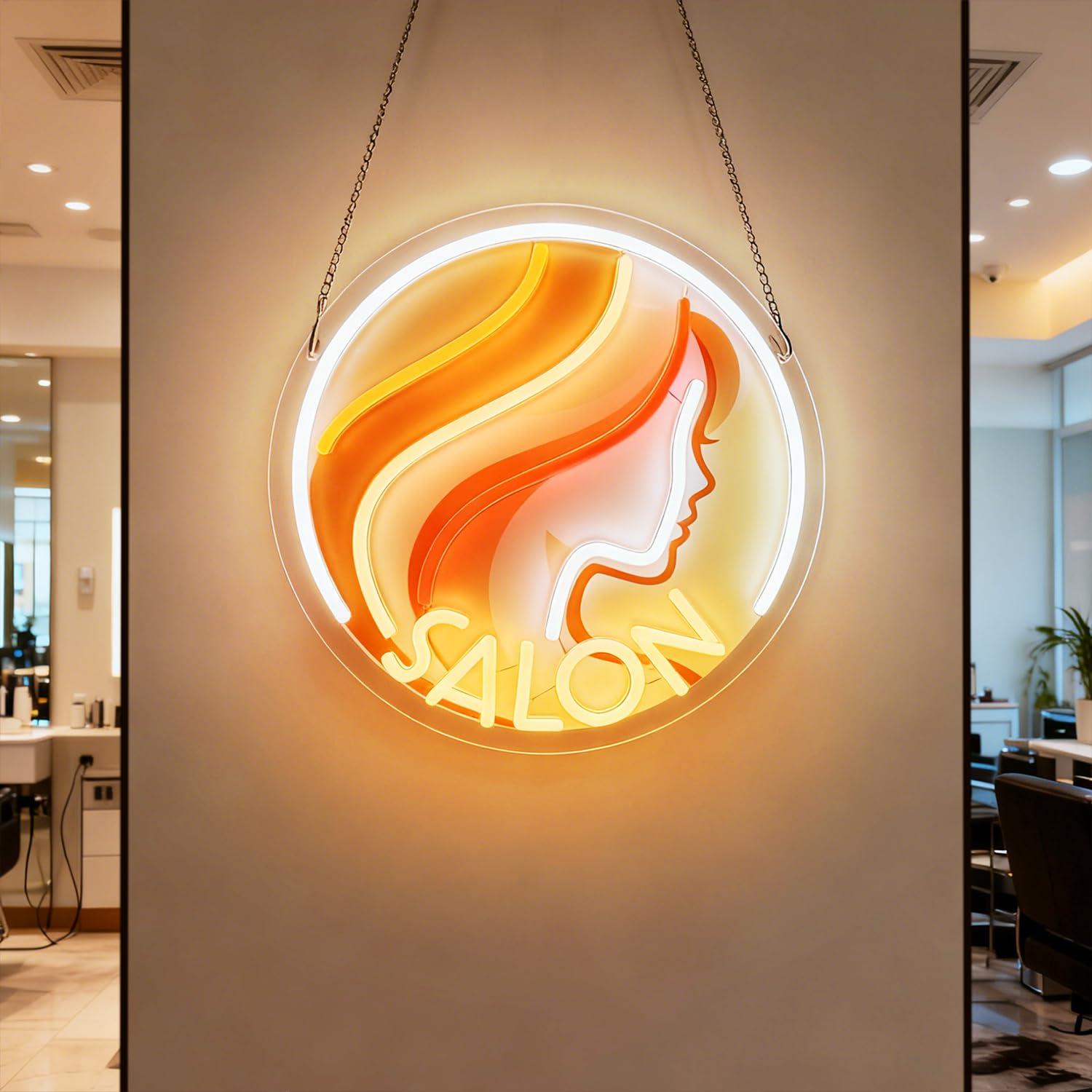 Lady Profile Salon Neon Sign U - Makeup Beauty Lounge 评论和价格