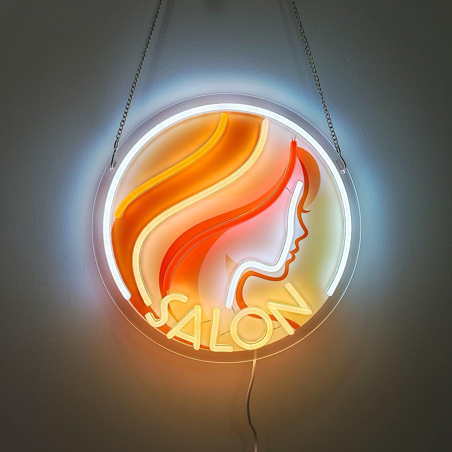Lady Profile Salon Neon Sign U - Makeup Beauty Lounge 评论和价格