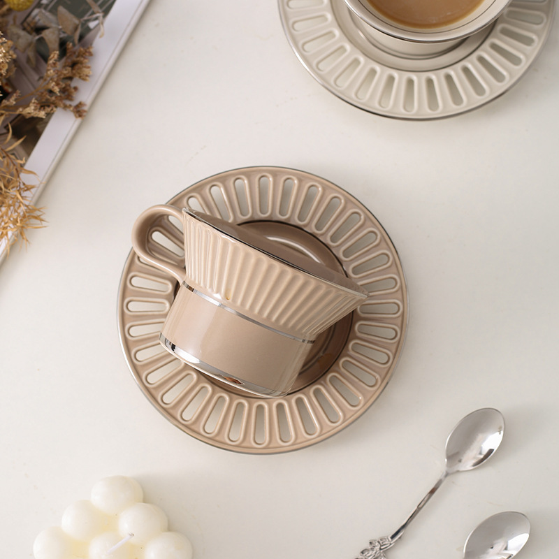 Luxury Ceramic Coffee Cup Dish - Beauty Makeup Desk 评论和价格